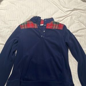 Blue and red pull over